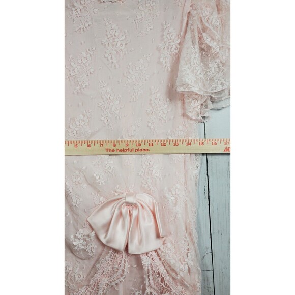 VTG Barbara Chodos Michael Marcella Dress WMNS Sz 12 Drop Waist Flapper Lace 80s - Picture 8 of 12